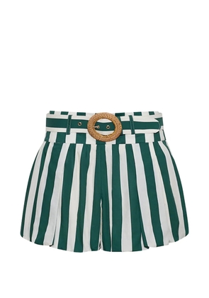 Cara Cara Ray striped belted shorts - Green