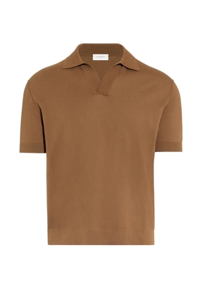 Paolo Pecora open-collar loose-fit T-shirt - Brown