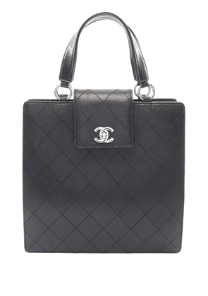 CHANEL Pre-Owned 1997-1999 CC Quilted Caviar Turnlock handbag - Black