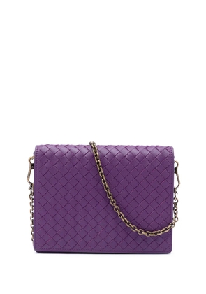 Bottega Veneta Pre-Owned 2012-2026 Nappa Intrecciato Wallet On Chain crossbody bag - Purple