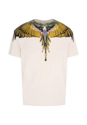 COUNTY OF MILAN Wings-print T-shirt - Neutrals