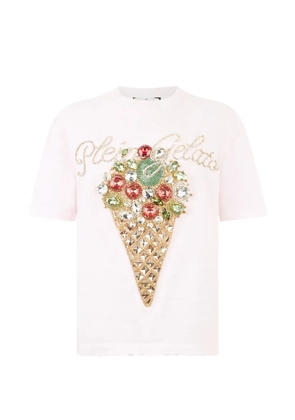 Philipp Plein crystal-embellished T-shirt - Pink