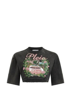 Philipp Plein printed crop top - Black