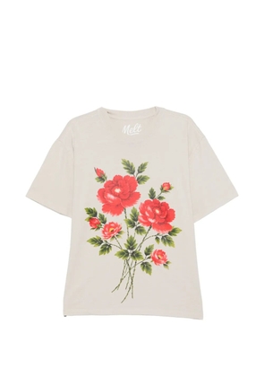 Melt graphic-print crew neck T-shirt - Neutrals