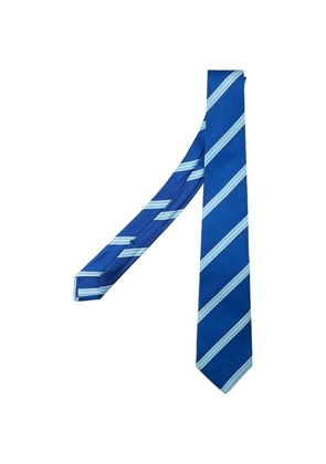 Kiton diagonal-stripe tie - Blue