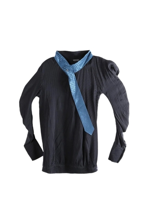 Kiko Kostadinov ribbed puff-sleeve top - Black