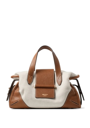 Jimmy Choo Bar leather-trim tote bag - Neutrals