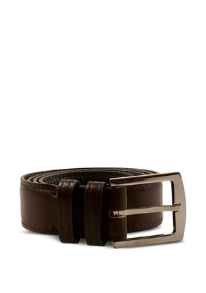 Kiton buckle-fastening leather belt - Brown