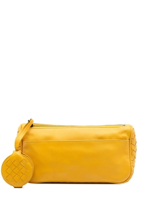 Bottega Veneta Pre-Owned 2012-2026 Intrecciato Trimmed Nappa Zipped Pouch clutch bag - Yellow