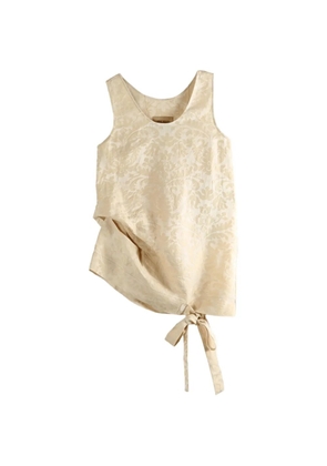 Uma Wang damask-pattern tie-fastening top - Yellow