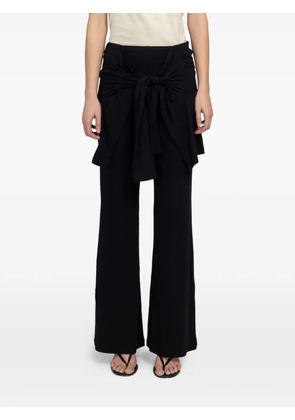 Beaufille waist-tie flared trousers - Black