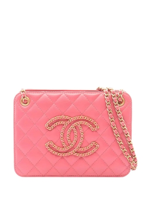 CHANEL Pre-Owned 2020 Small Quilted Lambskin CC Accordion shoulder bag - Pink