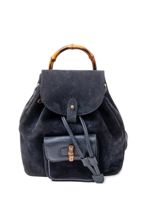 Gucci Pre-Owned Bamboo backpack - Blue