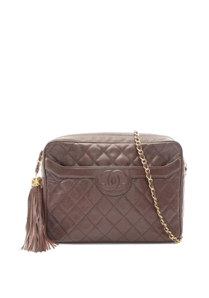 CHANEL Pre-Owned 1991-1994 CC Quilted Caviar Tassel Camera Bag crossbody bag - Black