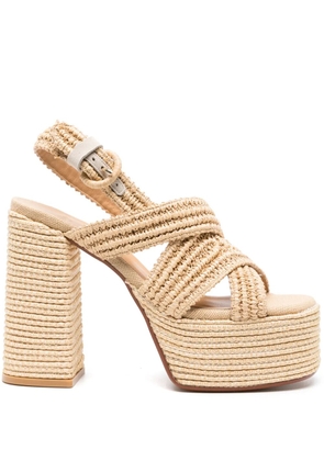 Castañer Fulvia woven-raffia sandals - Neutrals