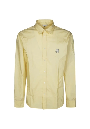 Maison Kitsuné Fox Head patch shirt - Yellow