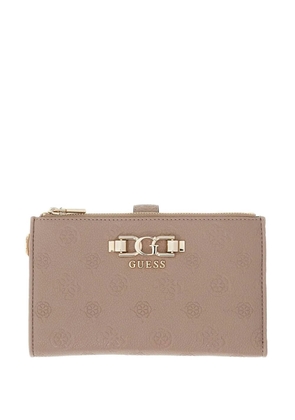 GUESS USA logo-embossed zip-around wallet - Neutrals