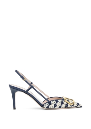 Valentino Garavani logo-plaque pumps - Blue
