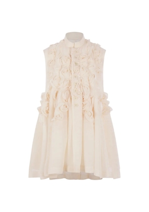 Comme des Garçons TAO floral-appliqué sleeveless dress - Neutrals