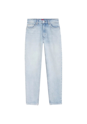 HUGO logo-embossed tapered jeans - Blue