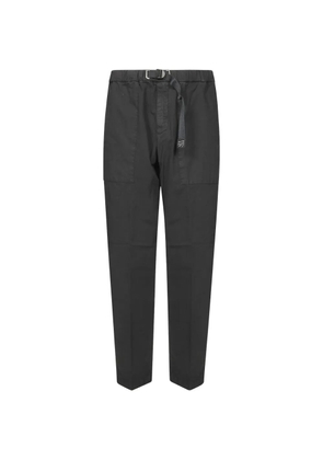 White Sand belted ripstop trousers - Black