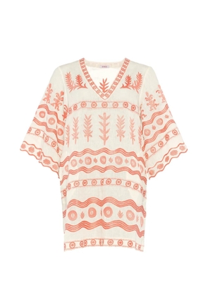 ERES Jacaranda embroidered mini dress - Neutrals