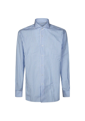 Xacus stripe-pattern shirt - Blue