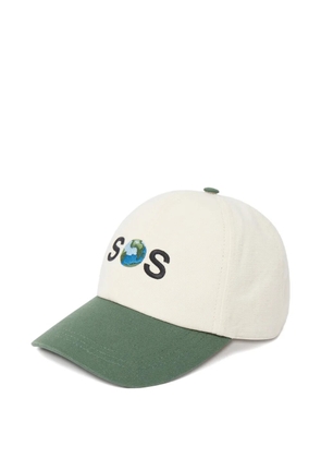 Stella McCartney embroidered canvas cap - Neutrals