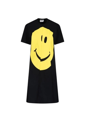 Moschino Smiley-patch T-shirt dress - Black