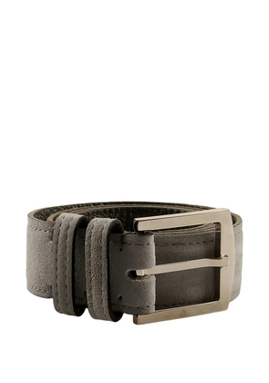 Kiton suede buckle-fastening belt - Grey