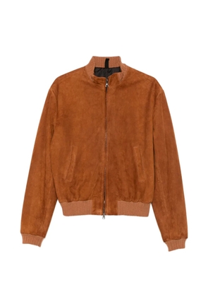 Tagliatore suede zip-up jacket - Brown