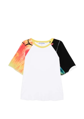 Stain Shade tie-dye raglan-sleeve T-shirt - White