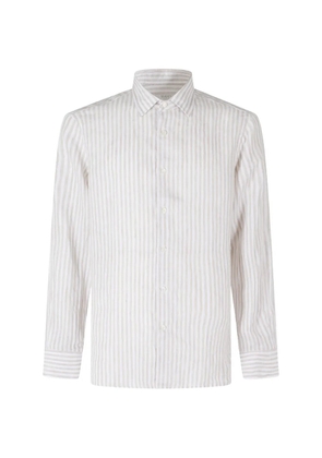 Seventy striped long-sleeve shirt - White