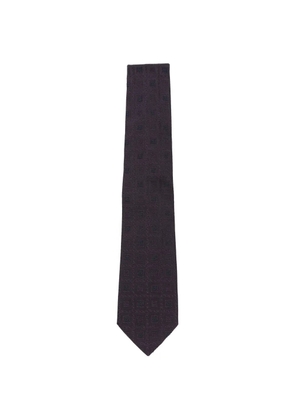 Tagliatore geometric-patterned jacquard tie - Purple