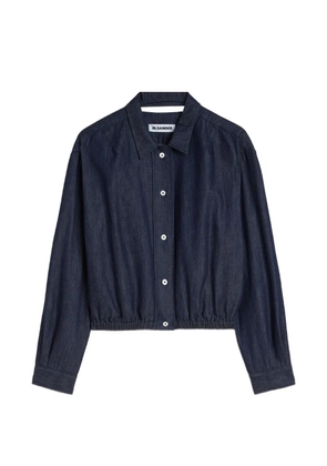 Jil Sander elasticated-hem cotton jacket - Blue