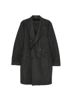 Tagliatore double-breasted check-pattern coat - Grey