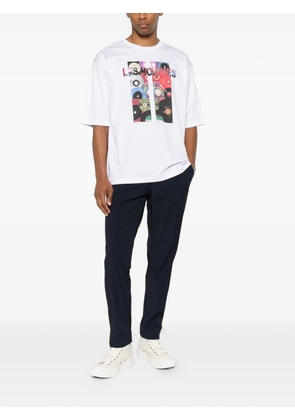 Karl Lagerfeld logo-plaque tapered trousers - Blue