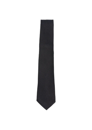 Tagliatore basket-weave silk tie - Blue
