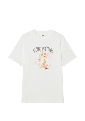 b+ab graphic-print drop-shoulder T-shirt - White