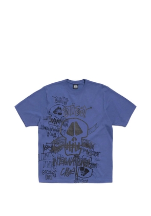 Stüssy skull-print T-shirt - Blue