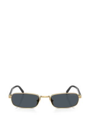 Prada Eyewear metal plaque rectangle-frame sunglasses - Gold