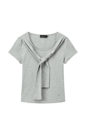 tout a coup tie-detail T-shirt - Grey