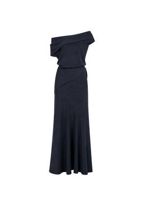 Cortana Onara off-shoulder wrap maxi dress - Blue