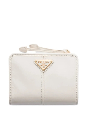 Prada small leather wallet - White