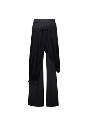 Natasha Zinko layered-effect folded trousers - Black