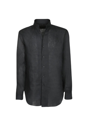 Dell'oglio mandarin-collar long-sleeve shirt - Black