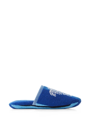 Versace Home striped cotton-terry jacquard slippers - Blue