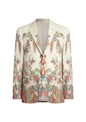 ETRO floral-print single-breasted blazer - Neutrals