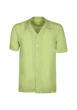 120% Lino short-sleeved camp-collar shirt - Green