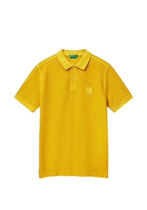 Benetton logo-patch polo shirt - Yellow